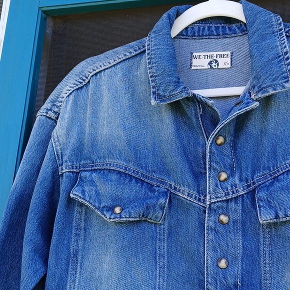 We The Free Denim Jumpsuit NWT Size XS Jeans Townes Coverall - Picture 6 of 16